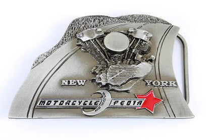 V-Twin Motorcyclepedia Belt Buckle - Classic 1980s and 1990s Style by V-Twin