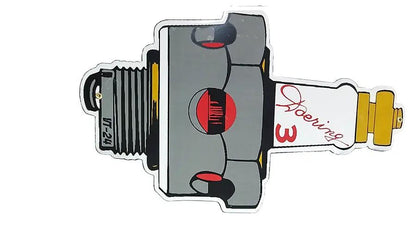 V-Twin Doering Spark Plug Porcelain Sign - Classic Retro Advertising Wall Decor by V-Twin