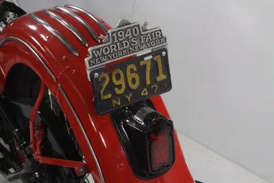 V-Twin 1940 World's Fair License Plate Topper - Motorcycle License Plate Accessory by V-Twin