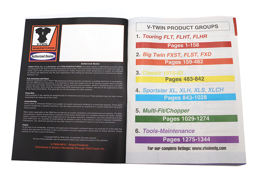 V-Twin 2025 Product Guide - Essential Motorcycle Maintenance and Parts Reference