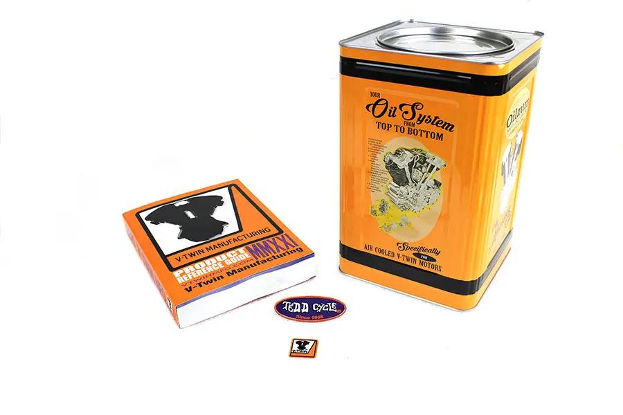 V-Twin Parts Book and Patch Set - 48-2100 5 Gallon Can Kit for Collectors and Enthusiasts by V-Twin