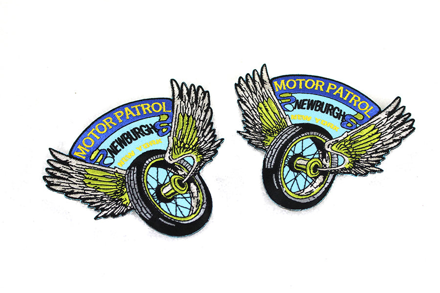 V-Twin Police Motor Patrol Newburgh, NY Patches Set