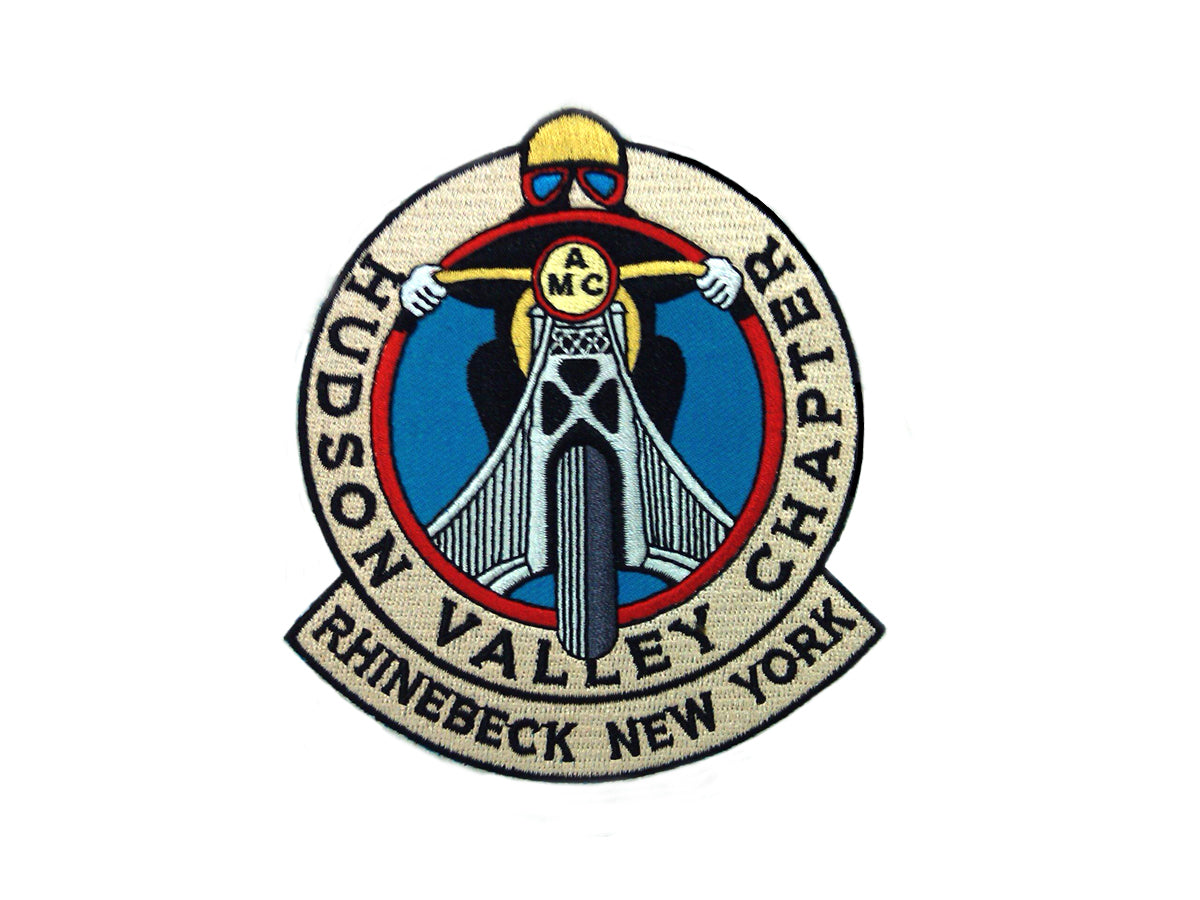 V-Twin Hudson Valley AMCA Patches - 4.4 Inch Wide Iron-On Motorcycle Patches