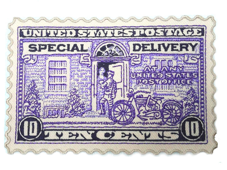 V-Twin Delivery Stamp Patches Set (Part #68097) – 3 Inch Wide Vintage Style Oilzum and Indian Arrow Patches