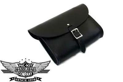 Pac-Kit Windshield Pouch Black Leather - Fits Harley Davidson FLH (1960-1969) by Pac-Kit
