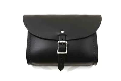 Pac-Kit Windshield Pouch Black Leather - Fits Harley Davidson FLH (1960-1969) by Pac-Kit