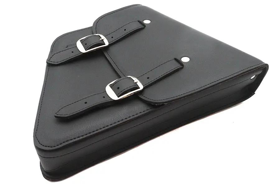 Ultima Black Cowhide Two Buckle Saddlebag - Right Side for Motorcycles by Ultima
