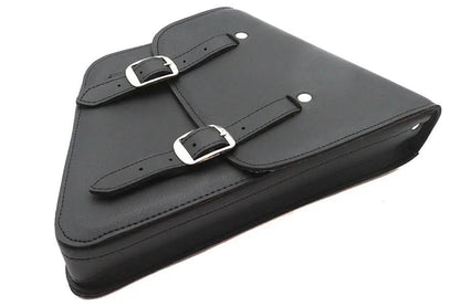 Ultima Black Cowhide Two Buckle Saddlebag - Right Side for Motorcycles by Ultima