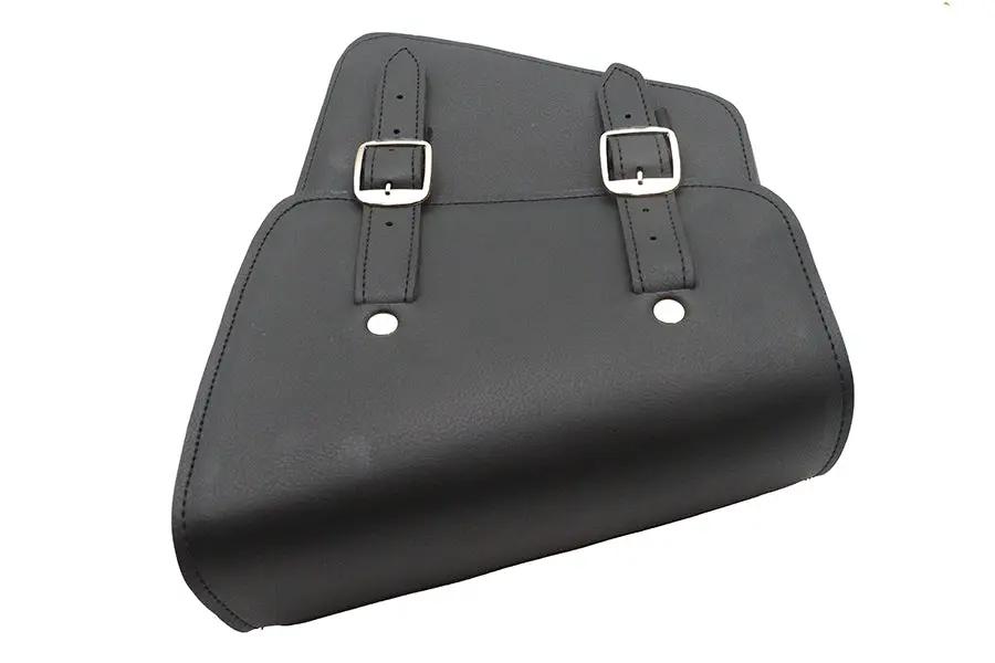 Ultima Black Cowhide Two Buckle Saddlebag - Right Side for Motorcycles by Ultima