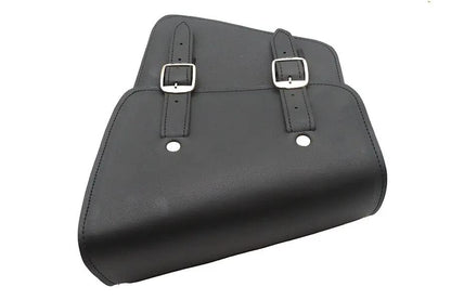 Ultima Black Cowhide Two Buckle Saddlebag - Right Side for Motorcycles by Ultima