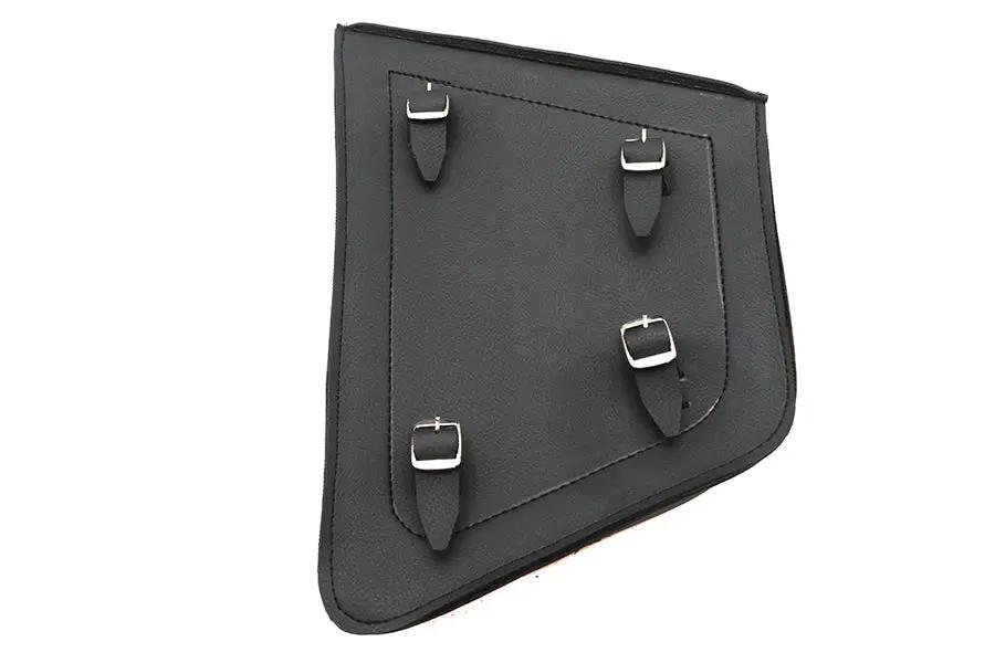 Ultima Black Cowhide Two Buckle Saddlebag - Right Side for Motorcycles by Ultima