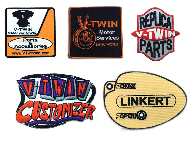 V-Twin Cloth Patch Set Series 10 - Durable Fabric Patches for Motorcycle Enhancements