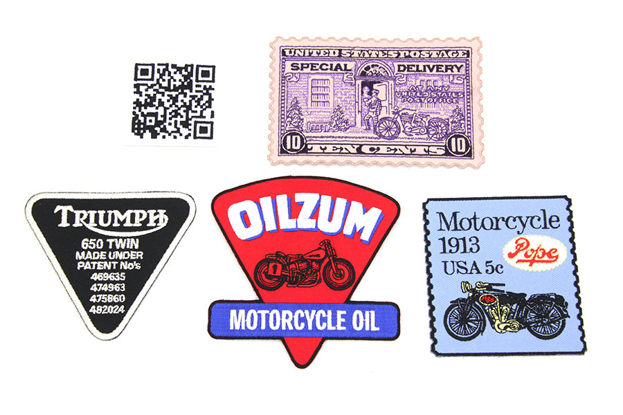 V-Twin Cloth Patch Set Series 14 - Durable Iron-On Patches for Clothing Repair