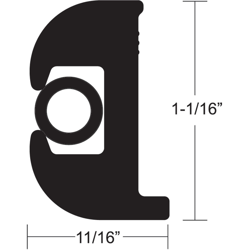 TACO Marine Flex Vinyl Rub Rail Kit - Black with Black Insert, 70 Feet