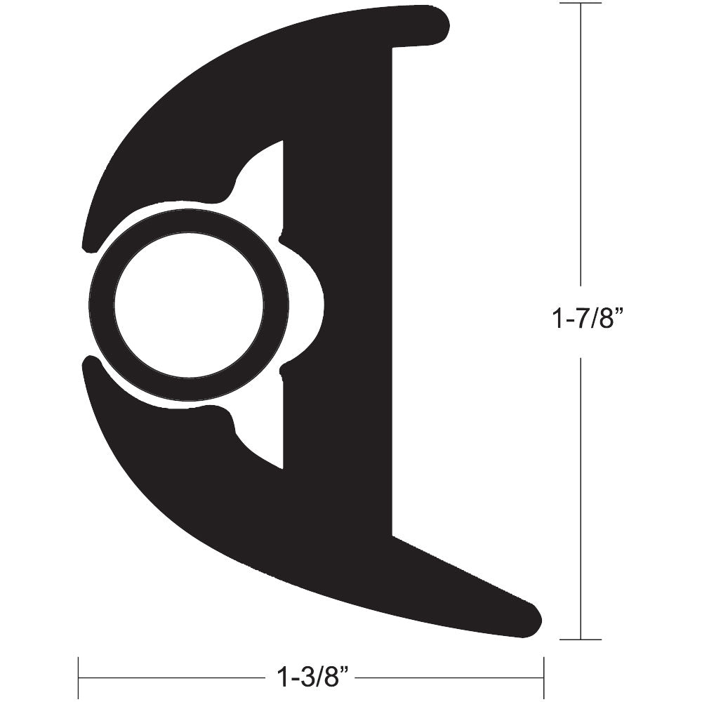 TACO Marine Flex Vinyl Rub Rail Kit - Black with Black Insert - 50 Feet
