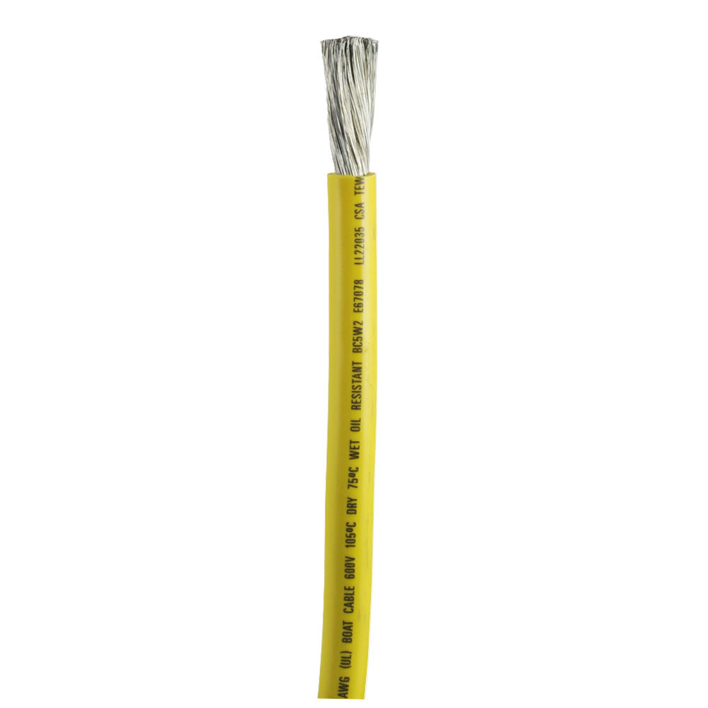 Ancor Yellow 1/0 AWG Marine Grade Battery Cable - Sold by The Foot