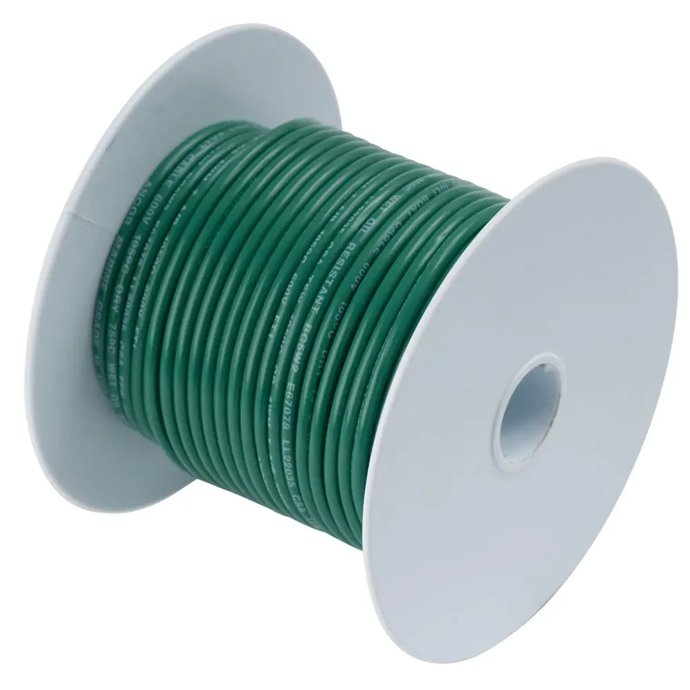 Ancor Green 8 AWG Battery Cable - 100 Feet for Marine and Automotive Applications