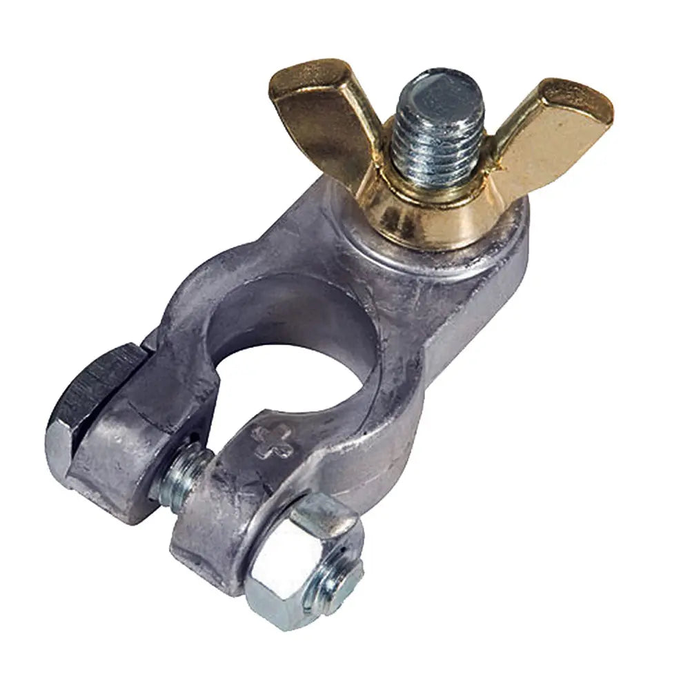Ancor Lead Battery Terminal - 3/8" Stud Positive | Marine Grade Tinned Brass