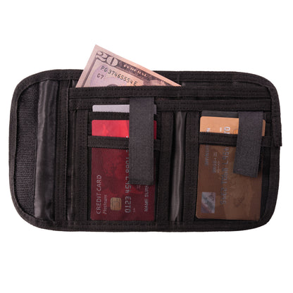 Rothco Deluxe Tri-Fold ID Wallet Black - Multi-Compartment Card Holder