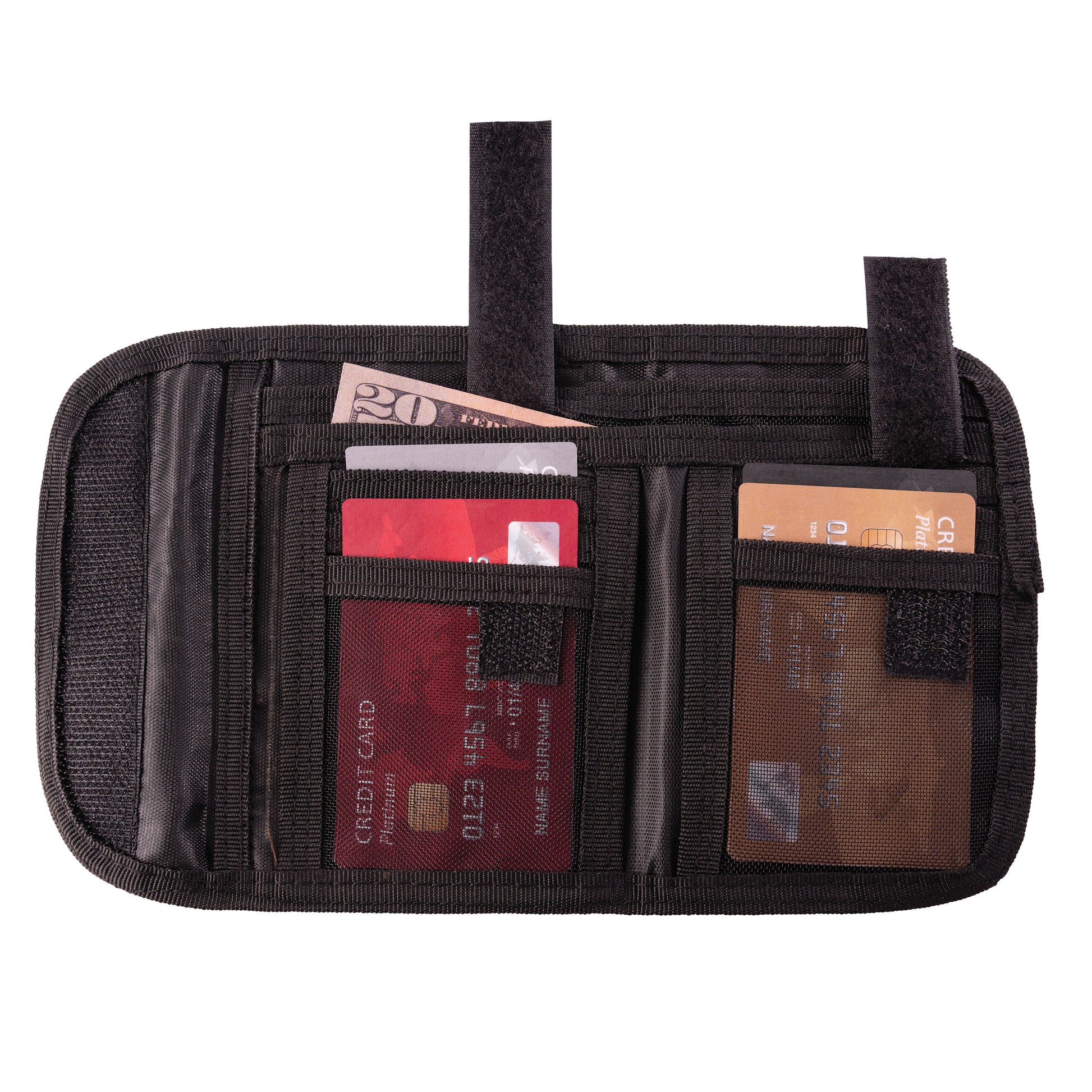 Rothco Deluxe Tri-Fold ID Wallet Black - Multi-Compartment Card Holder