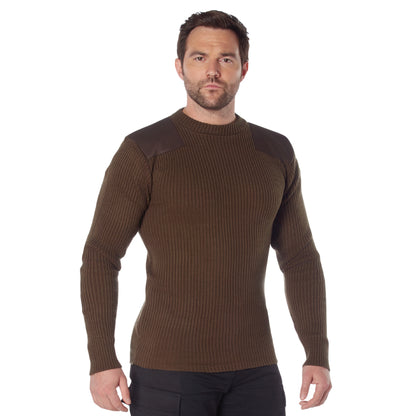 Rothco Acrylic Commando Sweater Brown Size Large - Durable and Comfortable