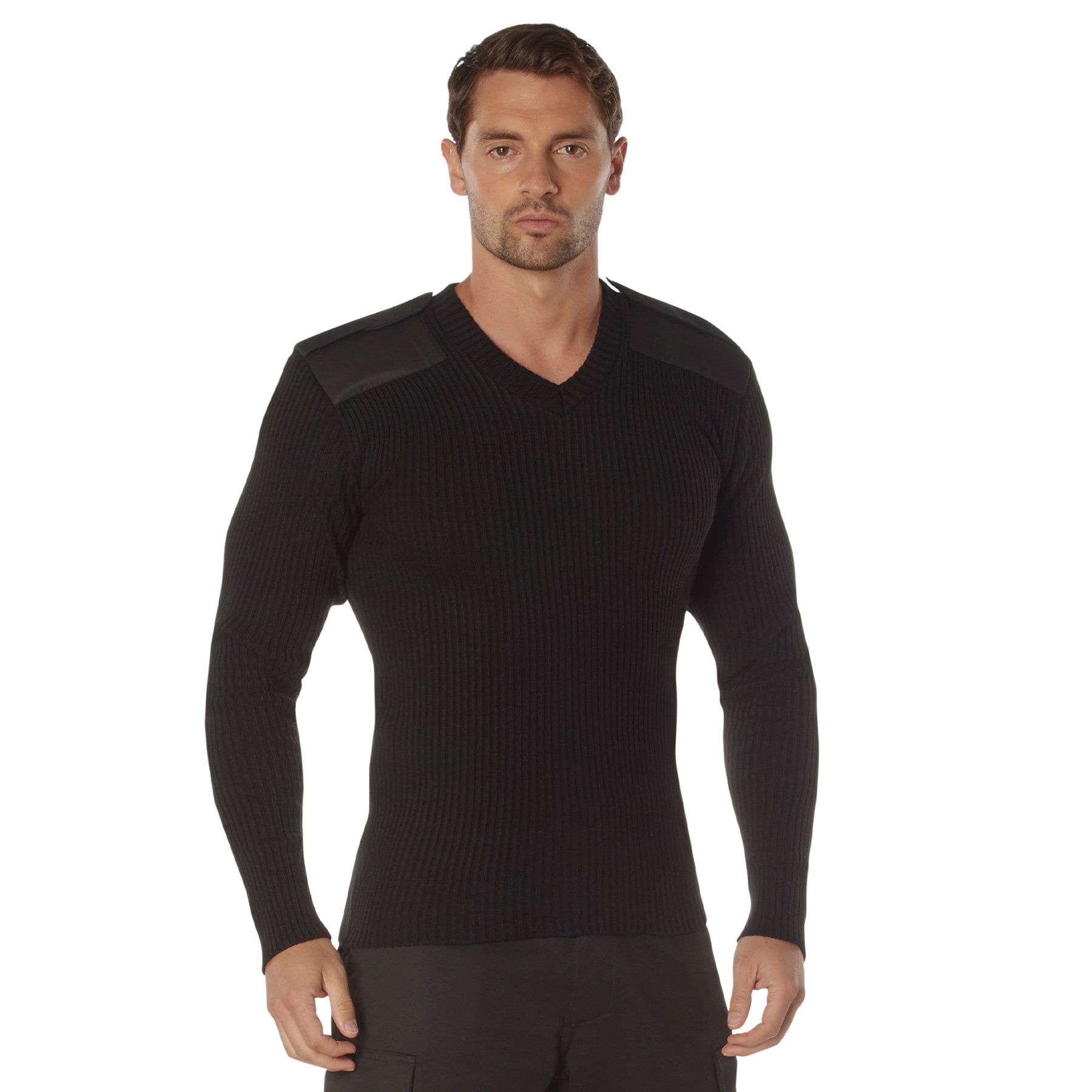 Rothco G.I. Style Acrylic V-Neck Sweater Black Size XL – Rugged and Stylish Uniform Essential