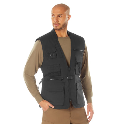 Rothco Plainclothes Concealed Carry Vest Black Size Large - Discreet EDC Gear with Multiple Pockets