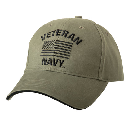 Rothco Vintage Veteran Low Profile Cap with Navy Emblem