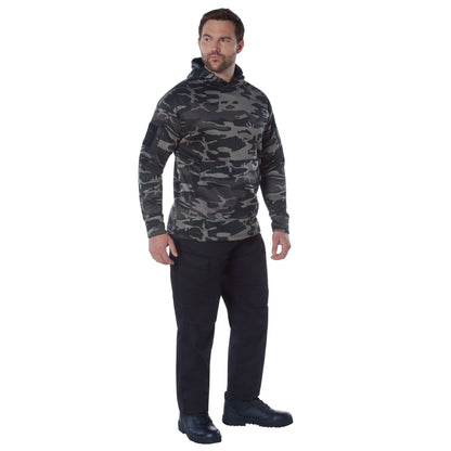 Rothco Concealed Carry Hoodie Black Camo Size 4XL – Durable Tactical Sweatshirt with Discreet Storage and Moisture-Wicking Comfort
