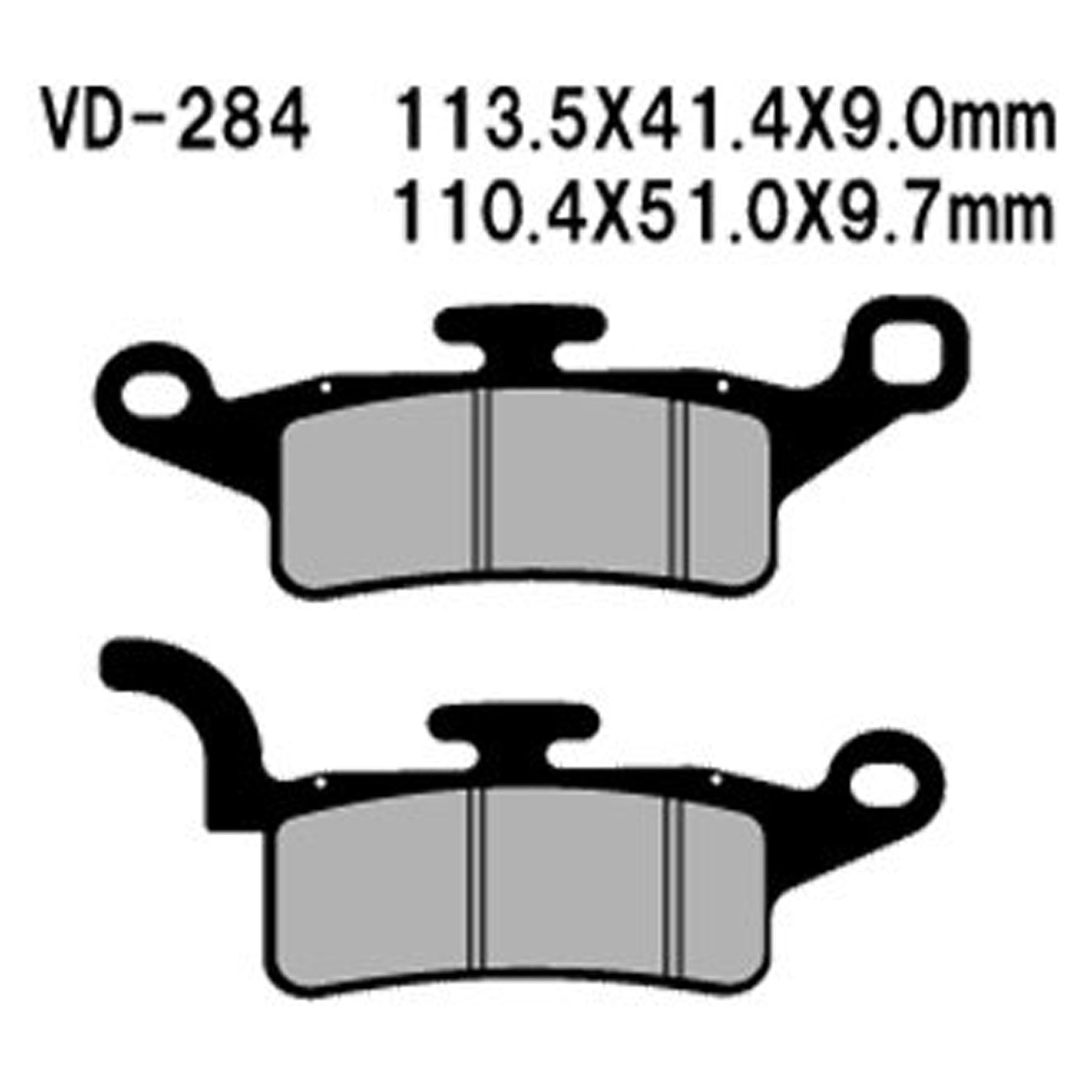 VESRAH VD-284 Brake Pads - Reliable Replacement for Optimal Performance