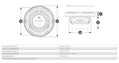 JL Audio M3 6.5in Coaxial Speakers Gray Sport Grille