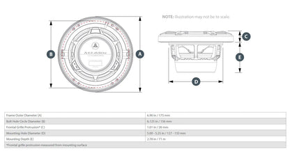 JL Audio M3 6.5in Coaxial Speakers Gray Sport Grille with RGB LED