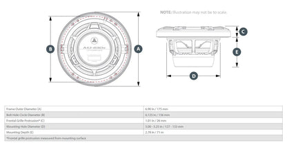 JL Audio M3 6.5in Coaxial Speakers White Sport Grille with RGB LED