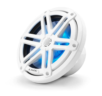 JL Audio M3 7.7in Coaxial Speakers White Sport Grille with RGB LED
