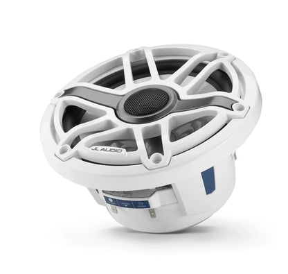 JL Audio M6 7.7in Coaxial Speakers White Sport Grille with RGB LED