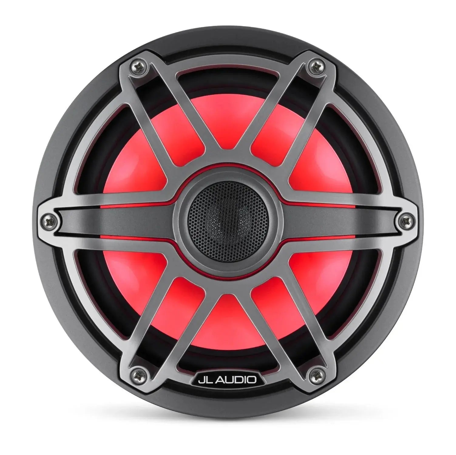 JL Audio M6 7.7in Coaxial Speakers Titanium Sport Grille with RGB LED
