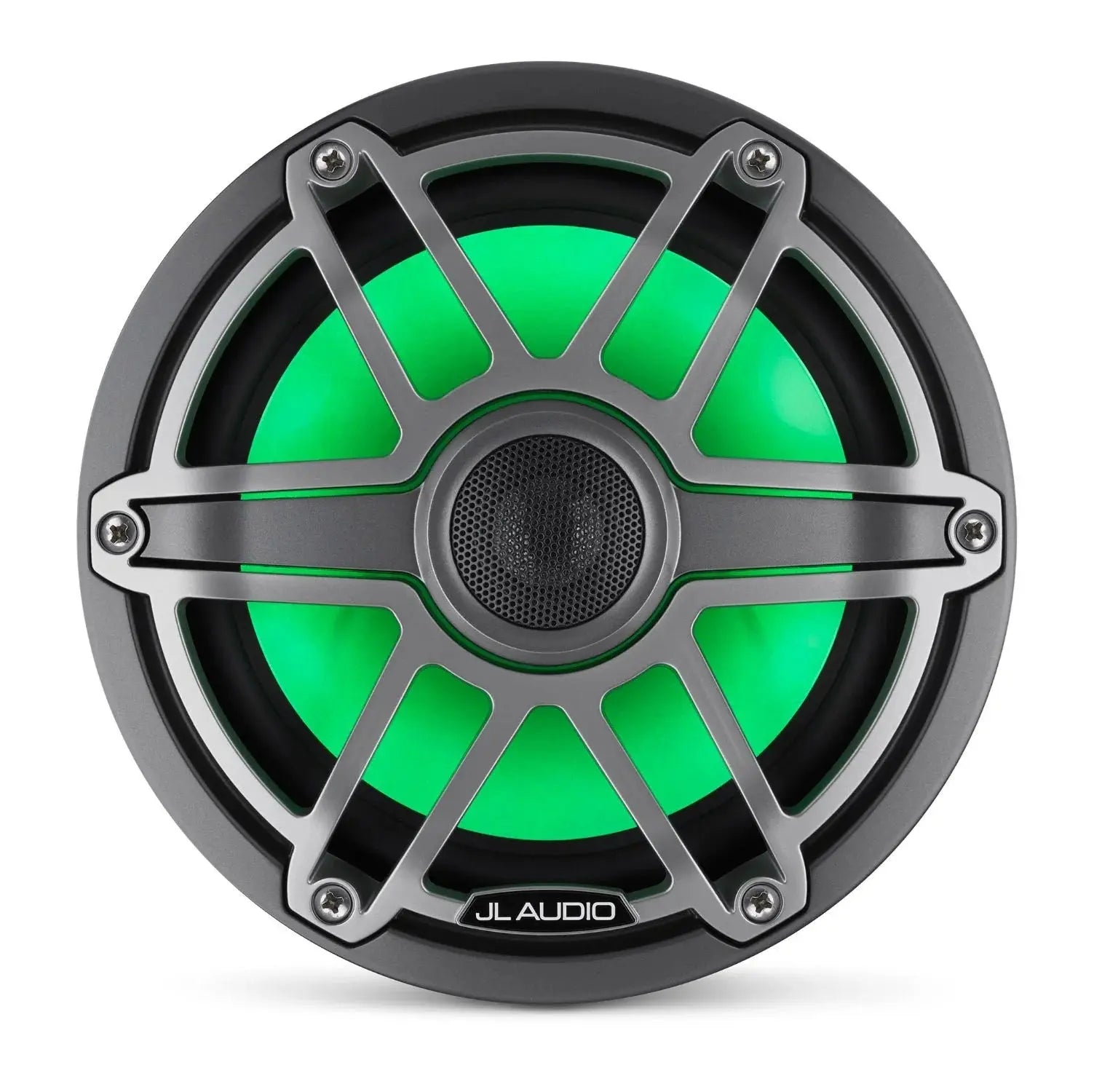 JL Audio M6 7.7in Coaxial Speakers Titanium Sport Grille with RGB LED