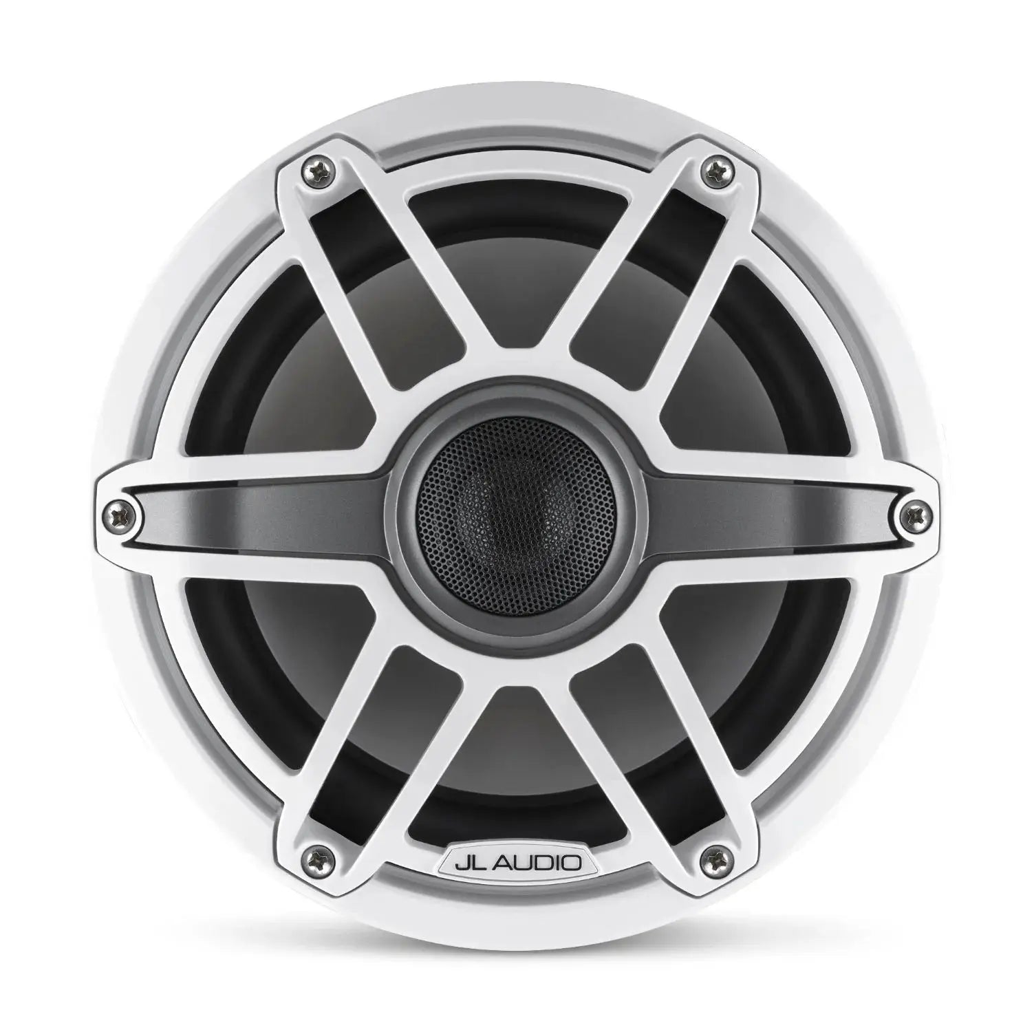 JL Audio M6 8.8in Coaxial Speakers White Sport Grille