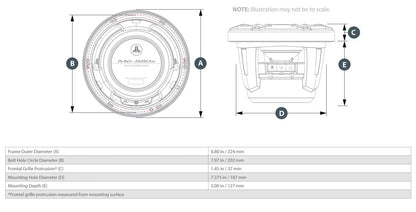 JL Audio M6 8.8in Coaxial Speakers Titanium Sport Grille