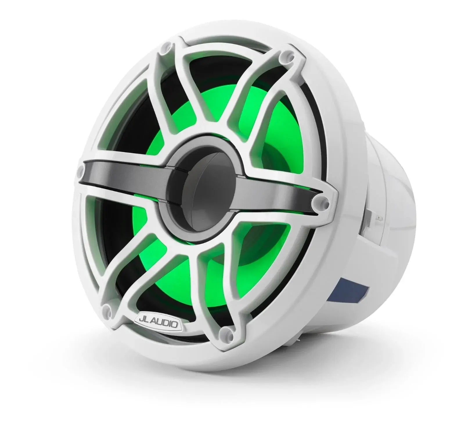 JL Audio M6 8in Subwoofer with White Sport Grille Infinite Baffle, RGB LED