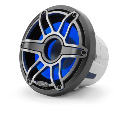 JL Audio M6 8in Subwoofer with Titanium Sport Grille Infinite Baffle,  RGB LED