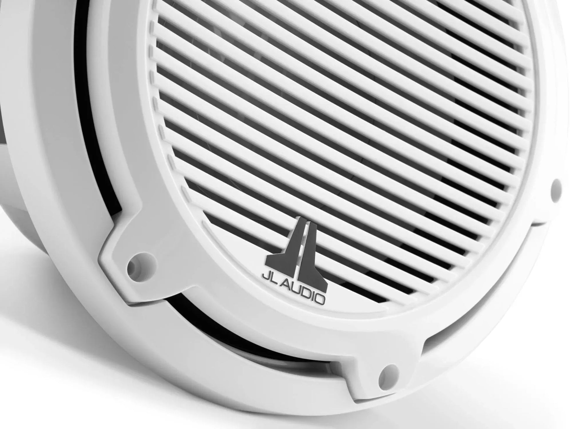 JL Audio M6 10in Subwoofer with White Classic Grille Infinite Baffle