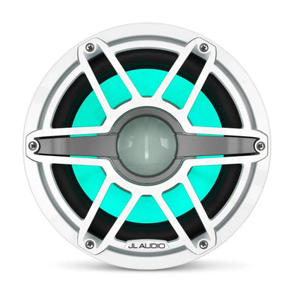 JL Audio M6 10in Subwoofer with White Sport Grille Infinite Baffle, RGB LED