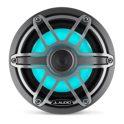JL Audio M6 6.5in Coaxial Speakers Titanium Sport Grille with RGB LED