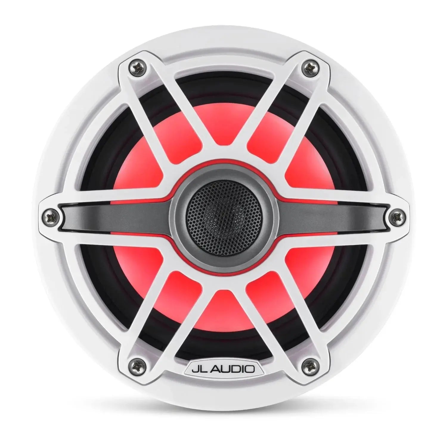 JL Audio M6 6.5in Coaxial Speakers White Sport Grille with RGB LED