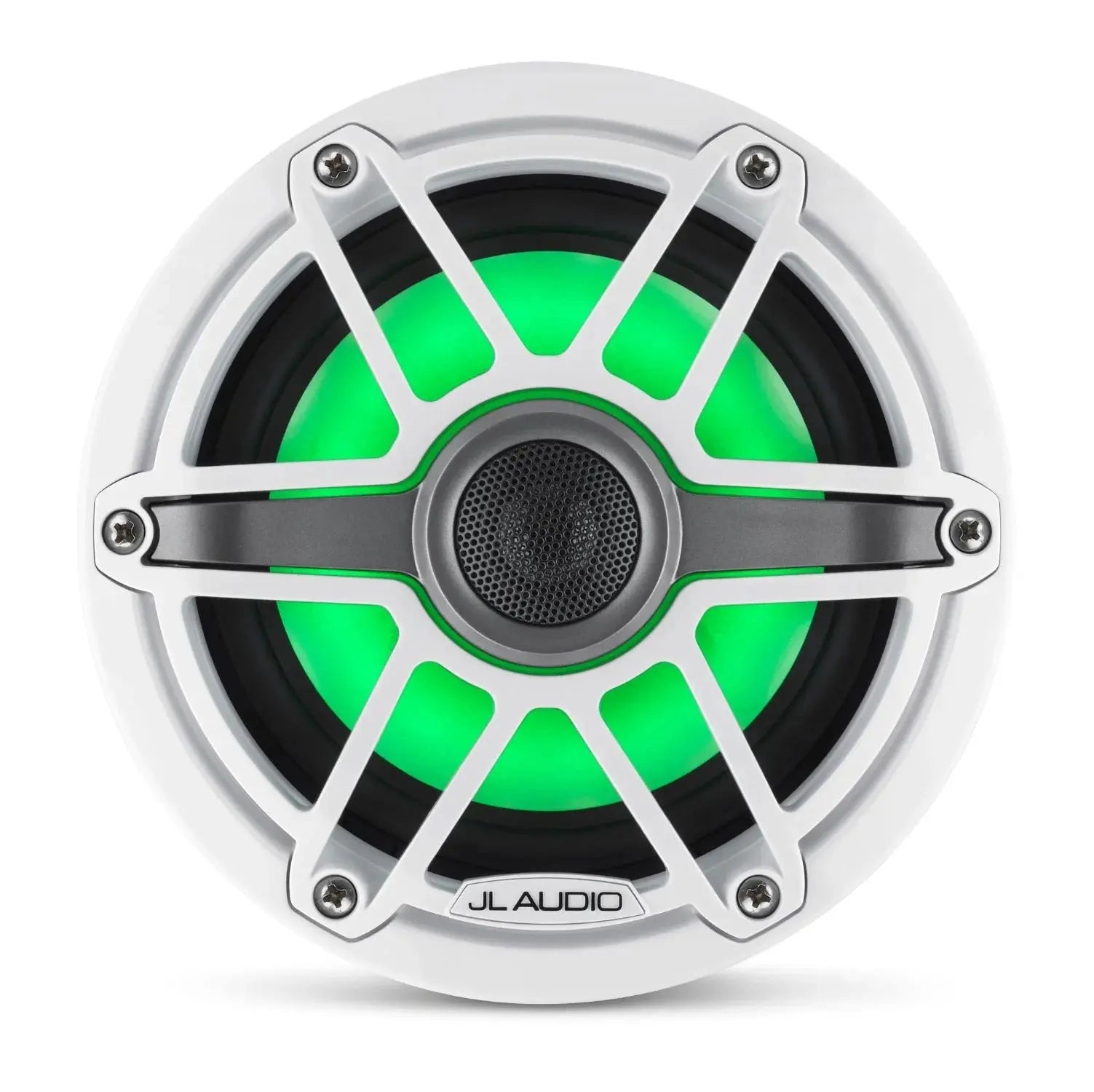 JL Audio M6 6.5in Coaxial Speakers White Sport Grille with RGB LED