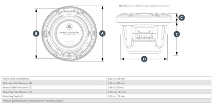 JL Audio M6 8.8in Coaxial Speakers White Sport Grille with RGB LED
