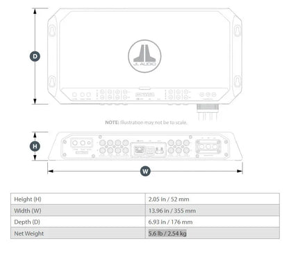 JL Audio MVi Marine Amplifier 5 Channel Full-Range 700 Watts 12v Integrated DSP