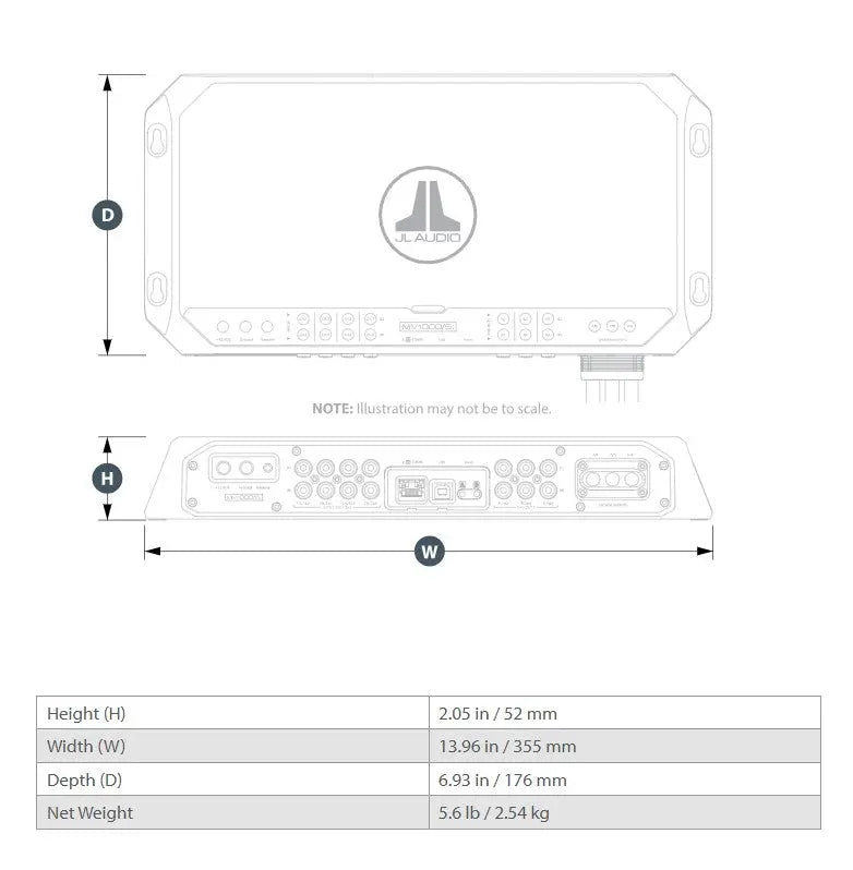 JL Audio MVi Marine Amplifier 5 Channel Full-Range 1000 Watts 12v Integrated DSP