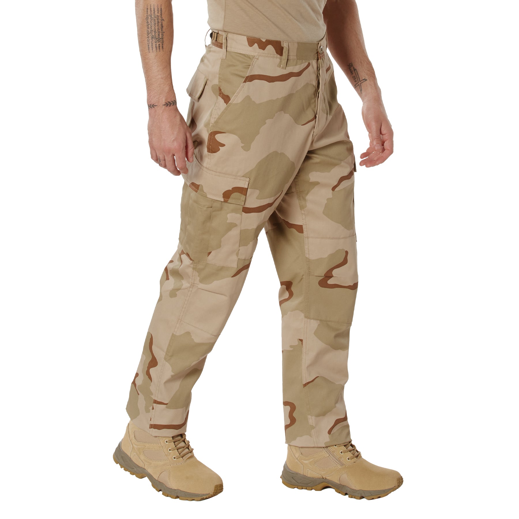 Rothco Camo Tactical BDU Pants in Tri-Color Desert Camo, Size Large